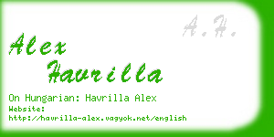 alex havrilla business card